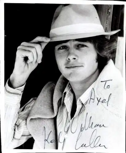 Ak Schauspieler William Kelly Callen, Portrait, Hut, Autogramm