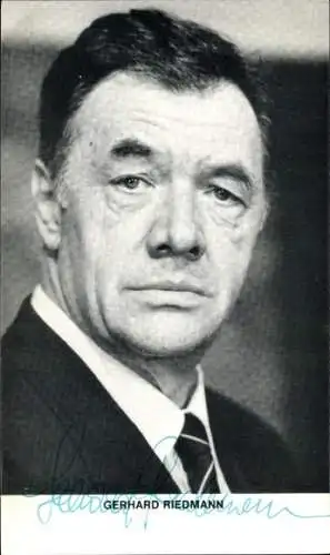 Ak Schauspieler Gerhard Riedmann, Portrait, Autogramm