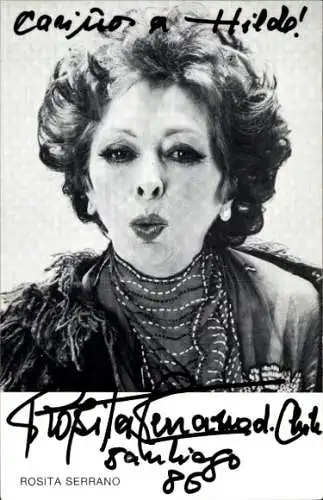 Ak Sängerin Rosita Serrano, Portrait, Autogramm