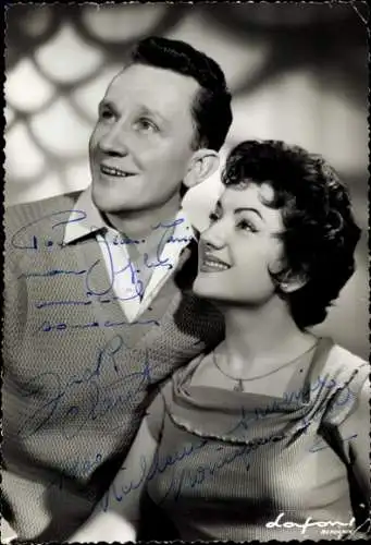 Ak Schauspielerin Monique Boss, Schauspieler Jack Clarit, Portrait, Autogramm