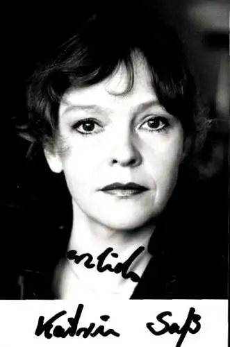 Ak Schauspielerin Katrin Saß, Portrait, Autogramm