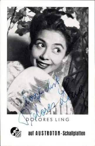 Ak Sängerin Dolores Ling, Portrait, Autogramm