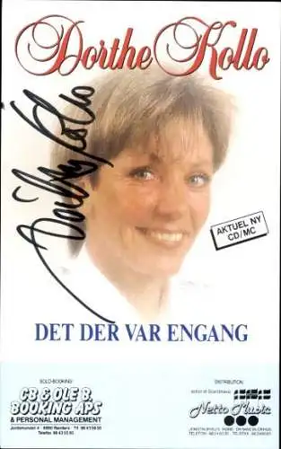 Ak Sängerin Dorthe Kollo, Portrait, Autogramm