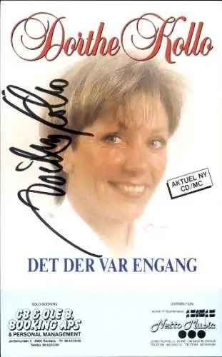 Ak Sängerin Dorthe Kollo, Portrait, Autogramm
