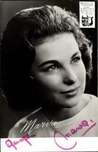 Ak Sängerin Marva, Portrait, Autogramm