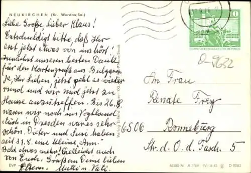 Ak Neukirchen an der Pleiße, Straßenpartie