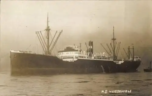 Foto Ak Frachtschiff MS Weissenfels, DDG Hansa