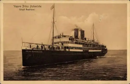 Ak Dampfschiff Prinz Hohenlohe, Österreichischer Lloyd