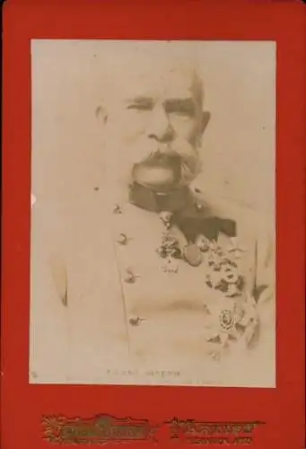 Kabinett Foto Kaiser Franz Joseph I., Portrait