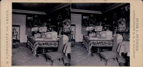 Stereo Foto Zimmer der Prinzessin Louise von Dänemark