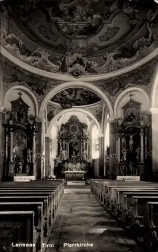 Ak Lermoos in Tirol, Pfarrkirche, Innenansicht