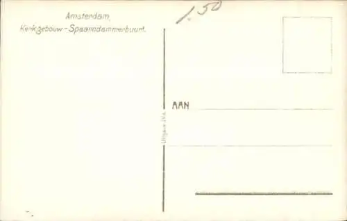 Ak Amsterdam Nordholland Niederlande, Kirchengebäude Spaarndammerbuurt