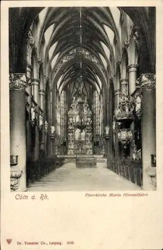 Ak Köln am Rhein, Pfarrkirche Maria Himmelfahrt, Innenraum