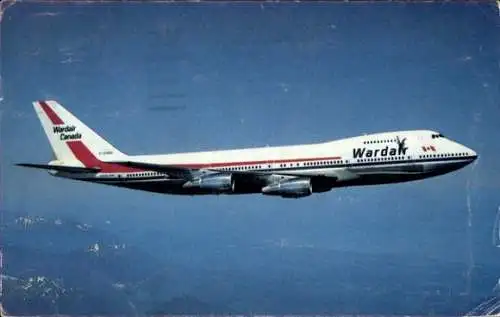 Ak Passagierflugzeug Wardair Canada, Boeing 747, 1975