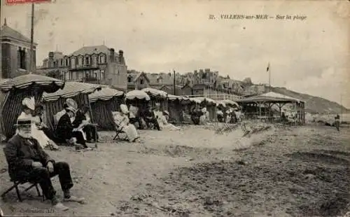 Ak Villers sur Mer Calvados, Plage