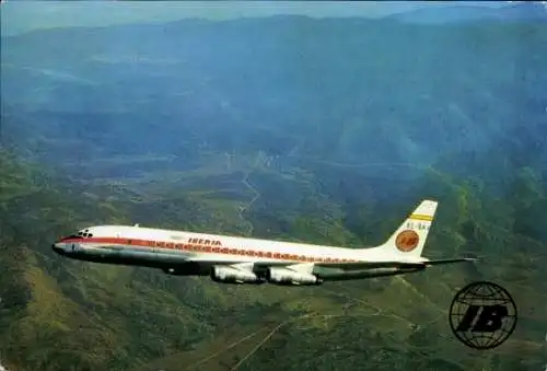 Ak Passagierflugzeug Jet Douglas DC 8 52 Turbofan, Iberia Airlines