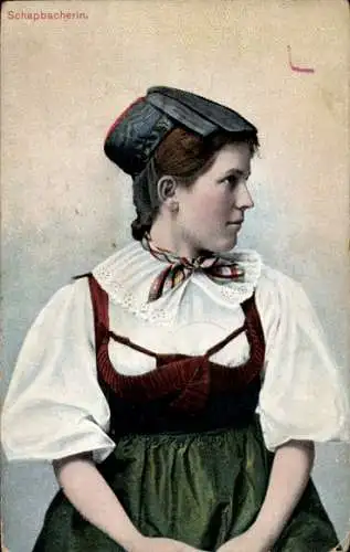 Ak Schapbacherin, Volkstracht aus dem Schwarzwald, Junges Mädchen