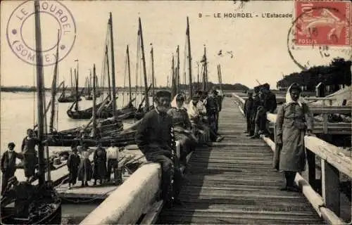 Ak Le Hourdel Cayeux sur Mer Somme, L'Estacade