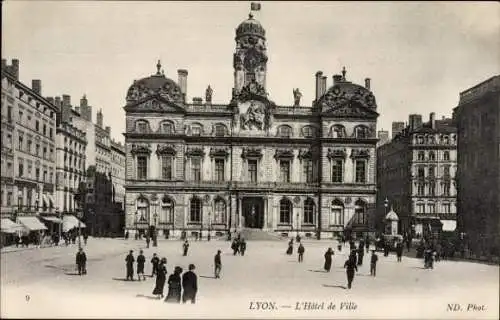 Ak Lyon Rhône, Rathaus