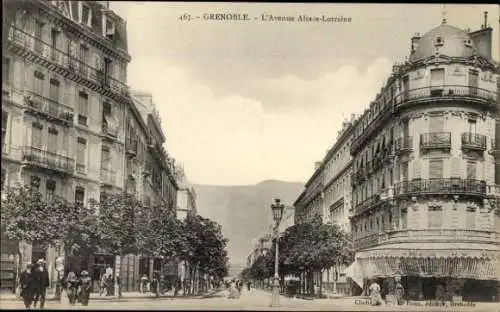 Ak Grenoble-Isère, Avenue Alsace-Lorraine