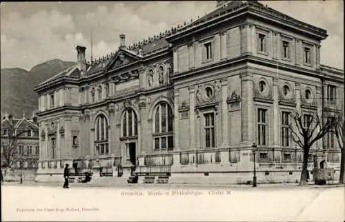 Ak Grenoble-Isère, Museum, Bibliothek