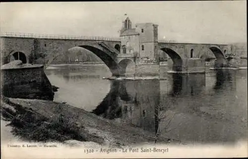 Ak Avignon-Vaucluse, Pont Saint Benezet