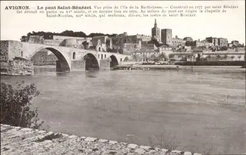 Ak Avignon-Vaucluse, Pont Saint Benezet