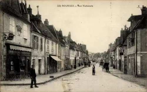 Ak Bourges-Cher, Rue Nationale