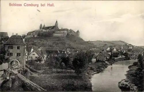 Ak Comburg Schwäbisch Hall in Württemberg, Teilansicht, Schloss