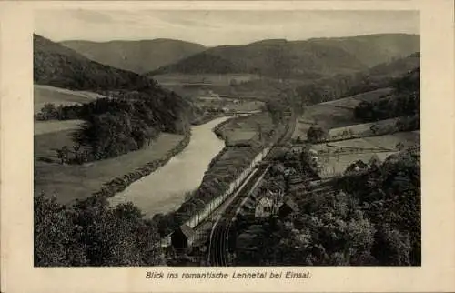 Ak Einsal Nachrodt Wiblingwerde im Sauerland, Lennetal, Panorama