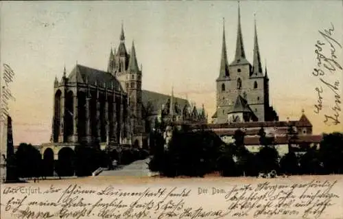 Ak Erfurt in Thüringen, Dom, Severikirche