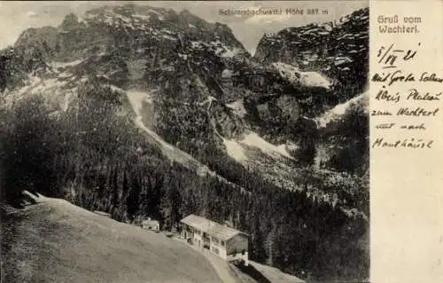 Ak Ramsau im Berchtesgadener Land Oberbayern, Schwarzbachwacht, Wachterlhöhe