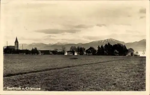 Ak Seebruck am Chiemsee Oberbayern, Teilansicht