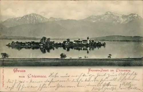 Ak Frauenchiemsee Fraueninsel Chiemsee Oberbayern, Kloster Frauenwörth