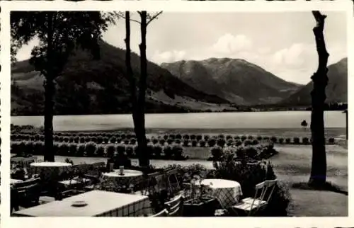 Ak Schliersee in Oberbayern, Kaffeegarten Milchhäusl