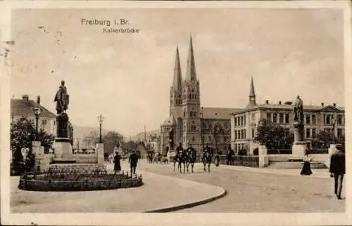 Ak Freiburg im Breisgau, Kaiserbrücke