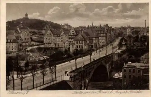 Ak Plauen im Vogtland, Friedrich August-Brücke