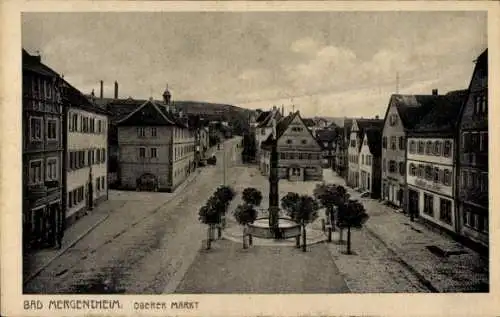 Ak Bad Mergentheim in Tauberfranken, Oberer Markt