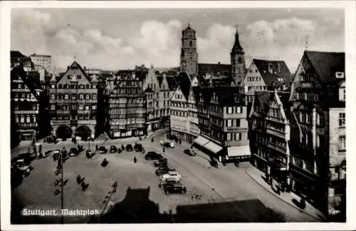 Ak Stuttgart in Württemberg, Marktplatz