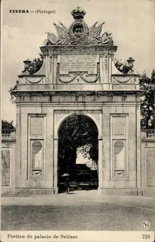 Ak Sintra Cintra Portugal, Portico do palacio de Setiaes