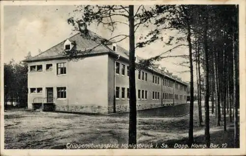 Ak Königsbrück in der Oberlausitz, Truppenübungsplatz, Dopp. Komp. Bar. 12