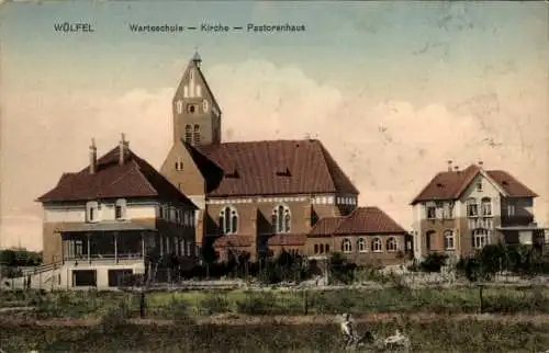 Ak Hannover Döhren Wülfel, Warteschule, Kirche, Pastorenhaus