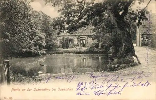 Ak Oppendorf Schönkirchen in Holstein, an der Schwentine