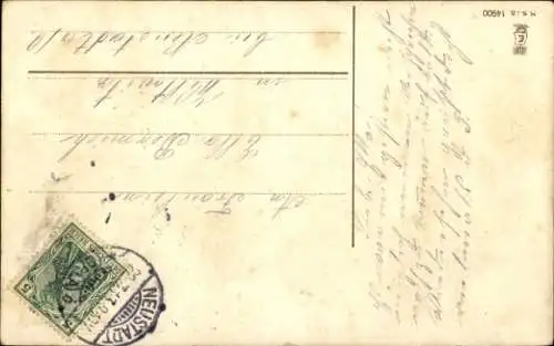 Ak Glückwunsch Ostern, Osterhasen als Soldaten, Hühner