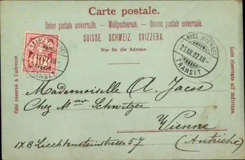 Mondschein Ak Bern Stadt Schweiz, Straßenpartie bei Nacht, Brunnen