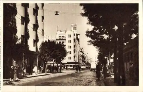 Ak Tunis Tunesien, Avenue de Paris in Richtung Passage