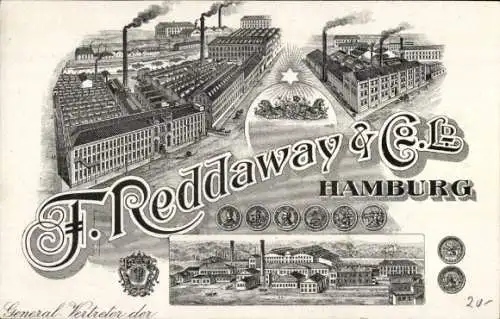 Ak Hamburg, Fabrik F. Reddaway & Co. Treibriemen