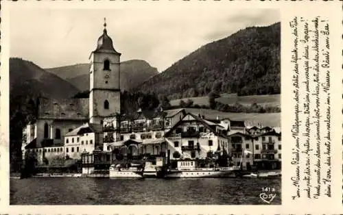 Ak St. Wolfgang am Wolfgangsee Oberösterreich, Im weißen Rössl