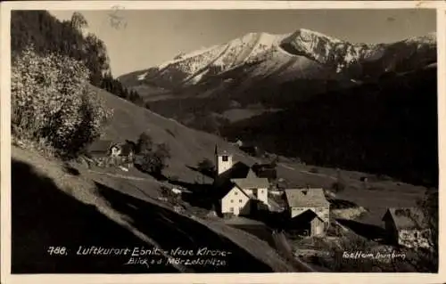 Ak Ebnit Dornbirn in Vorarlberg, Neue Kirche, Mörzelspitze