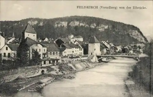 Ak Feldkirch Vorarlberg, Blick von der Illbrücke